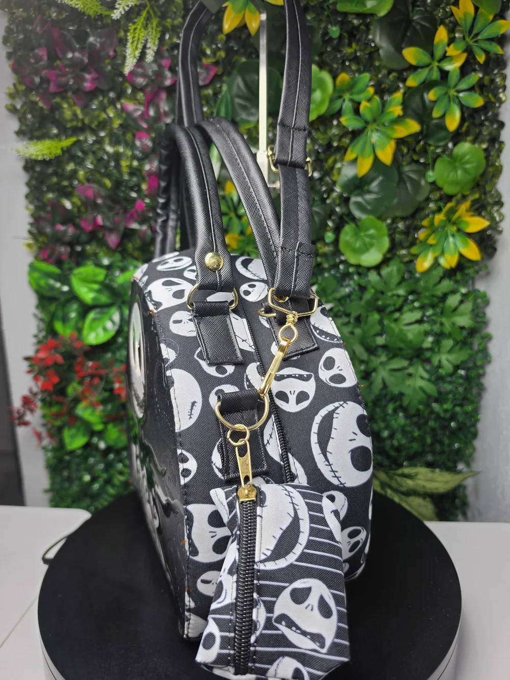 New Black Jack Character Round Crossbody Bag for Women